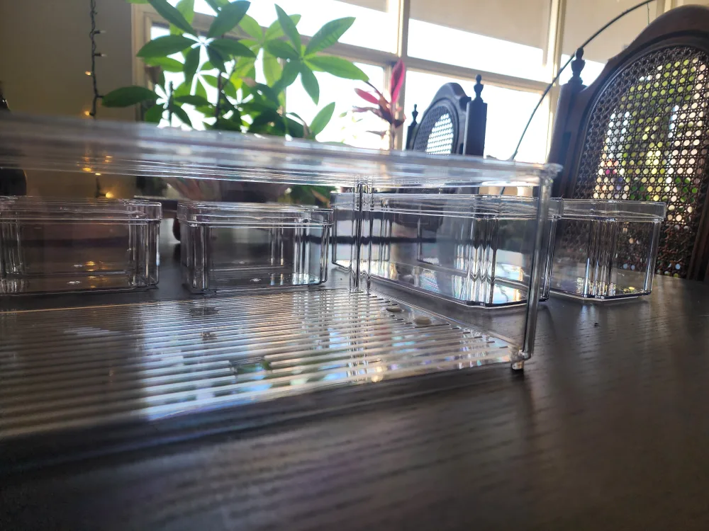 Clear Plastic Organizer Bins ( 6 bins ) image indicator(3)