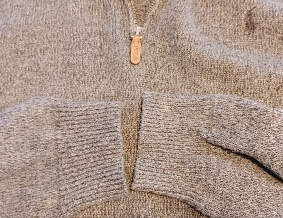 Polo Ralph Lauren Grey 1/4 Zip Sweater image indicator(3)