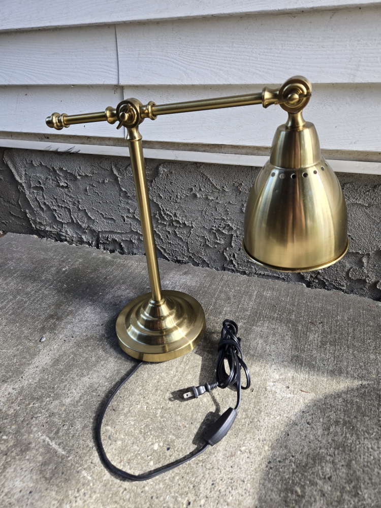 Adjustable Brass Desk Lamp