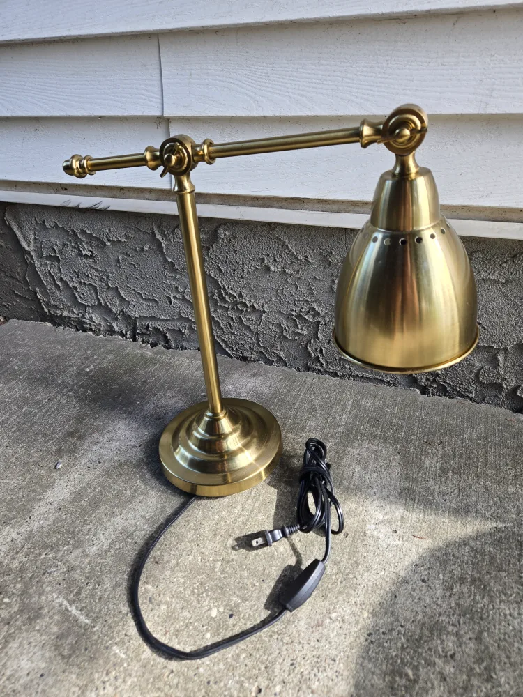 Adjustable Brass Desk Lamp thumbnail