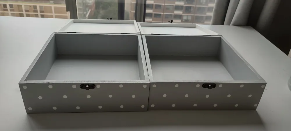 Two Decorative Storage Wooden Boxes image indicator(5)