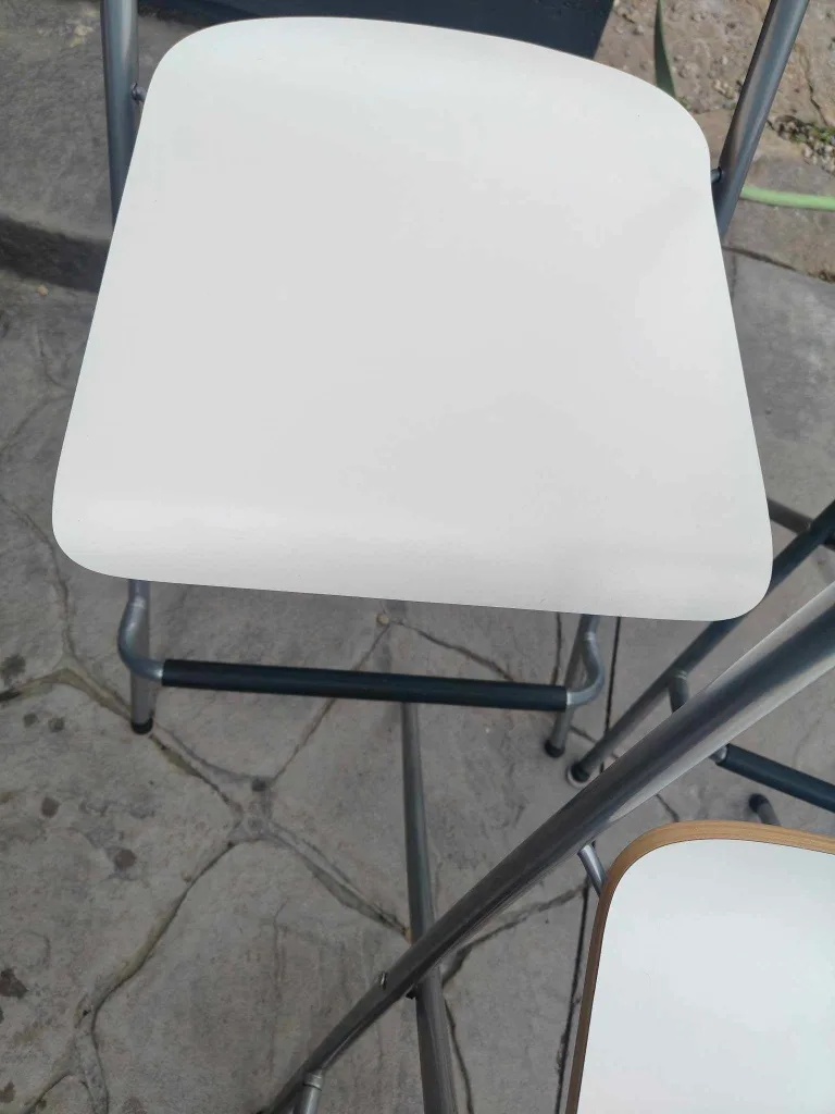 3x IKEA White Folding Chairs or Bar Stools image indicator(3)