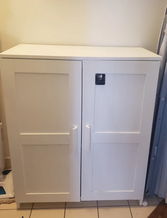 White Cabinet with Doors