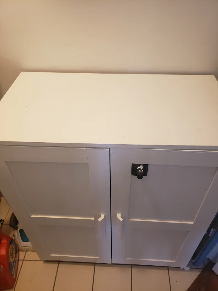 White Cabinet with Doors - photo 3