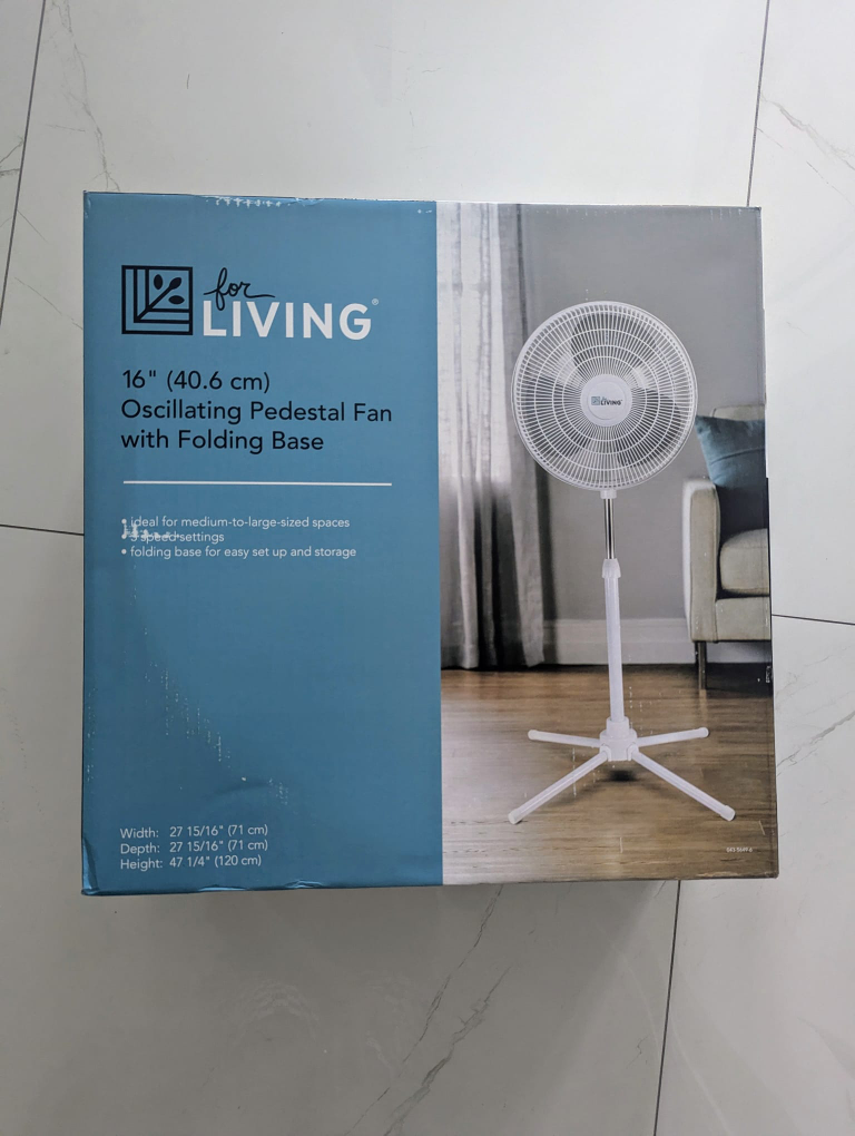 Oscillating Pedestal fan (Unopened box)
