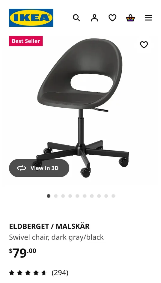 IKEA Eldberget / Malskär Swivel Chair thumbnail