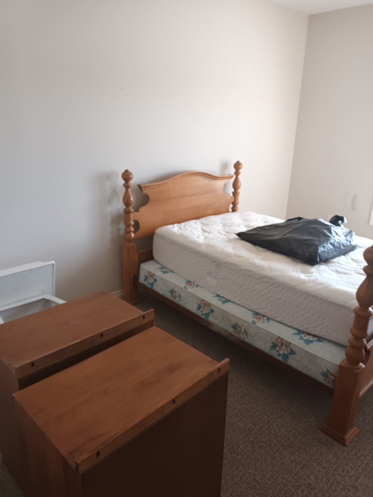 double bed with mattress and box spring