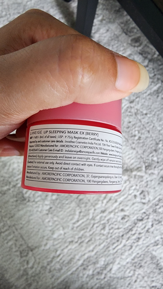 New Laneige Lip Sleeping Mask Ex Berry - 8g - photo 4