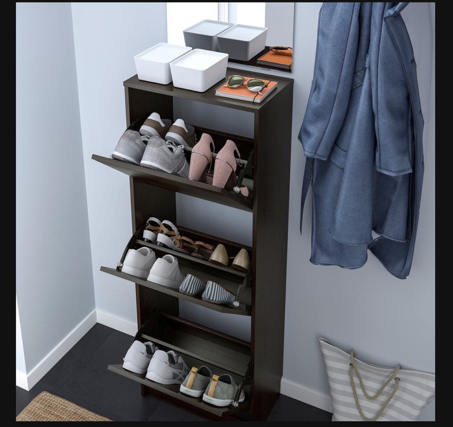 Ikea Hemnes Shoe Cabinet - Dark Brown - photo 2
