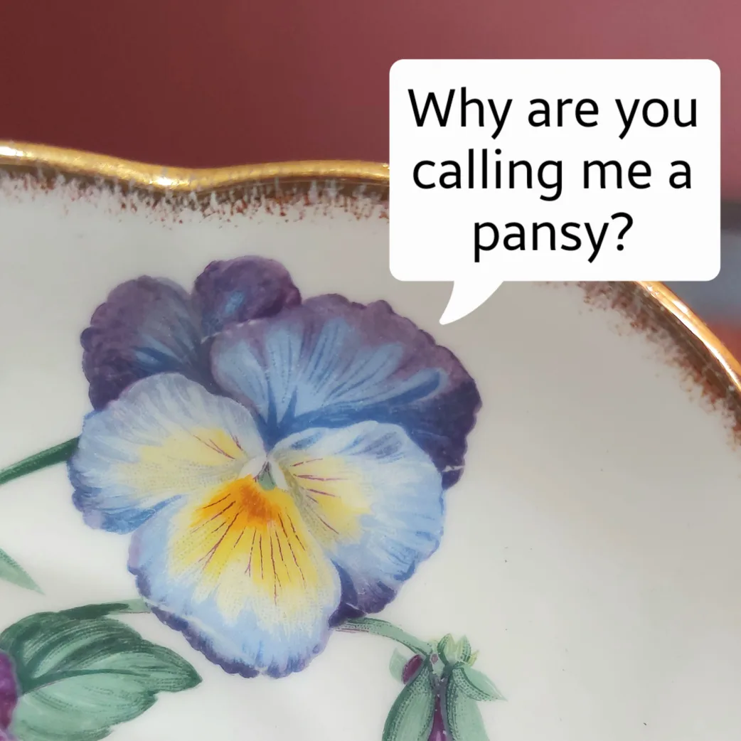 small plate with pansy print 🍽 trades accepted! thumbnail