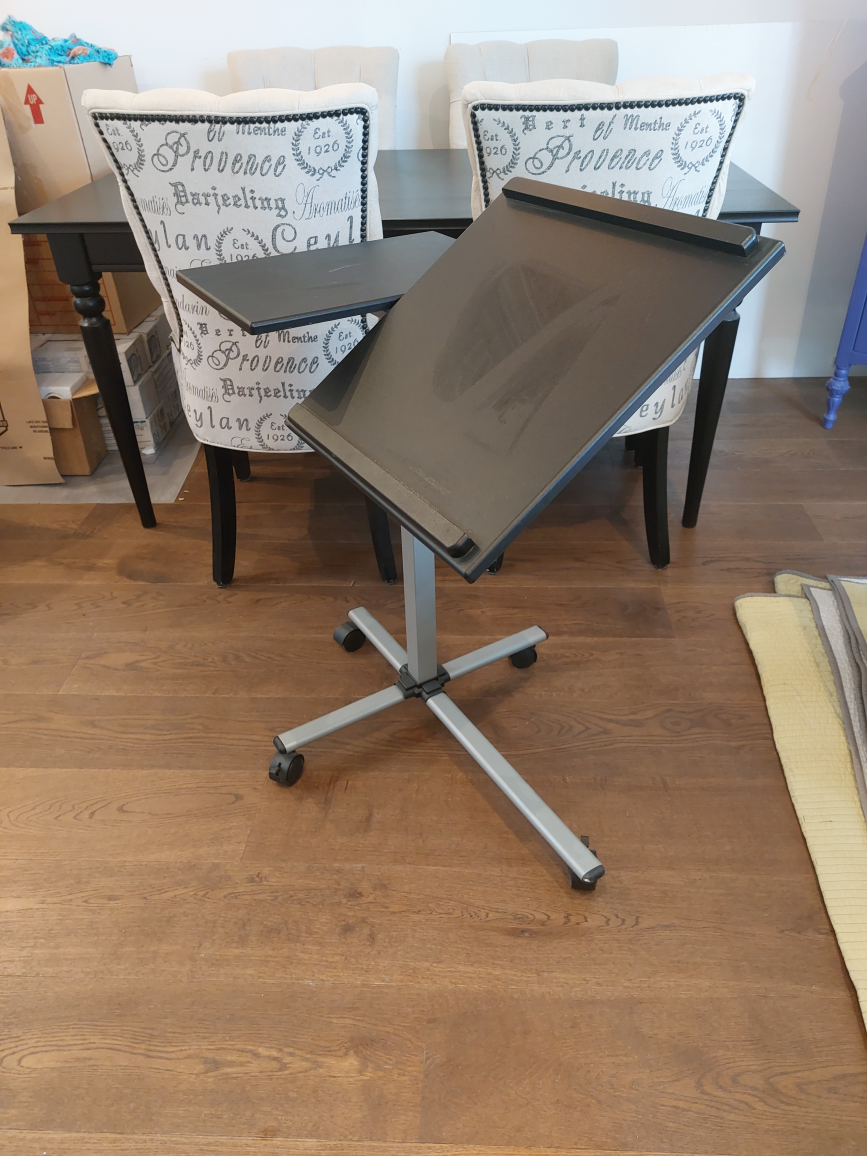 Tilt-top, adjustable angled, rolling desk - photo 2