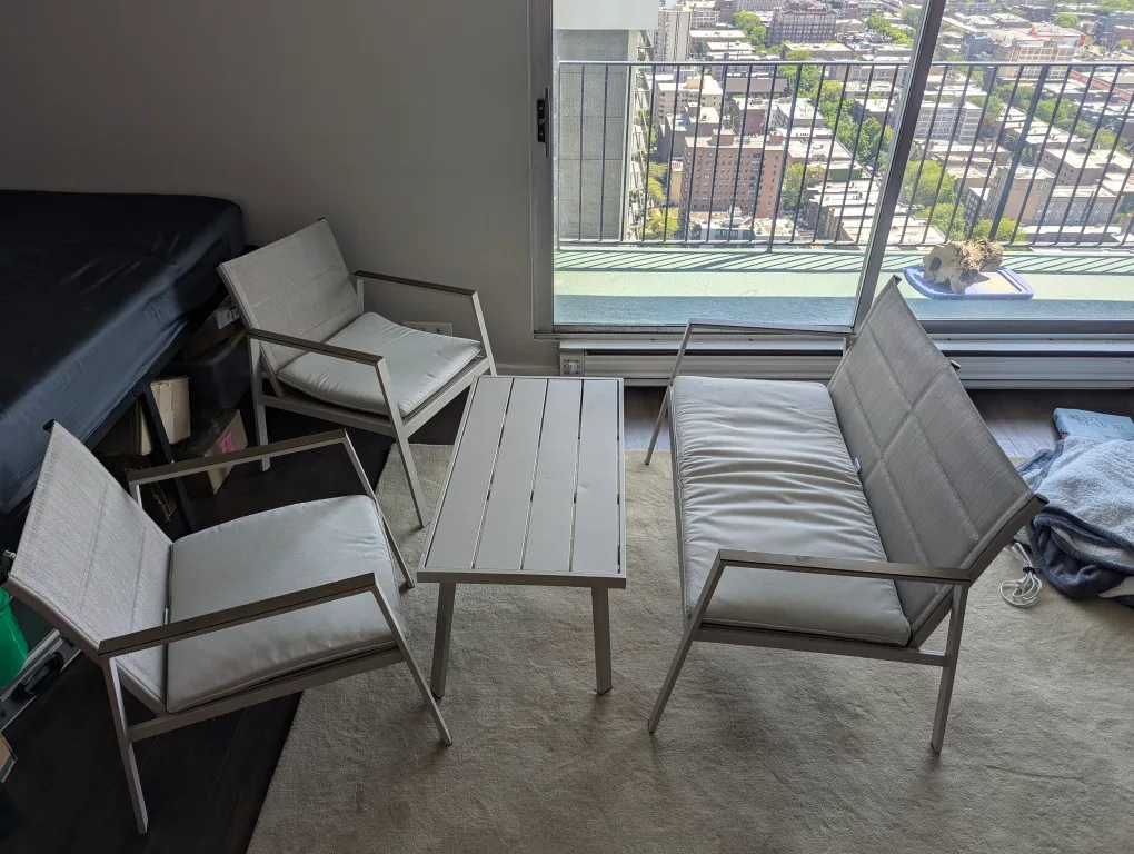 Outdoor Patio Furniture Set - Loveseat and Chairs thumbnail