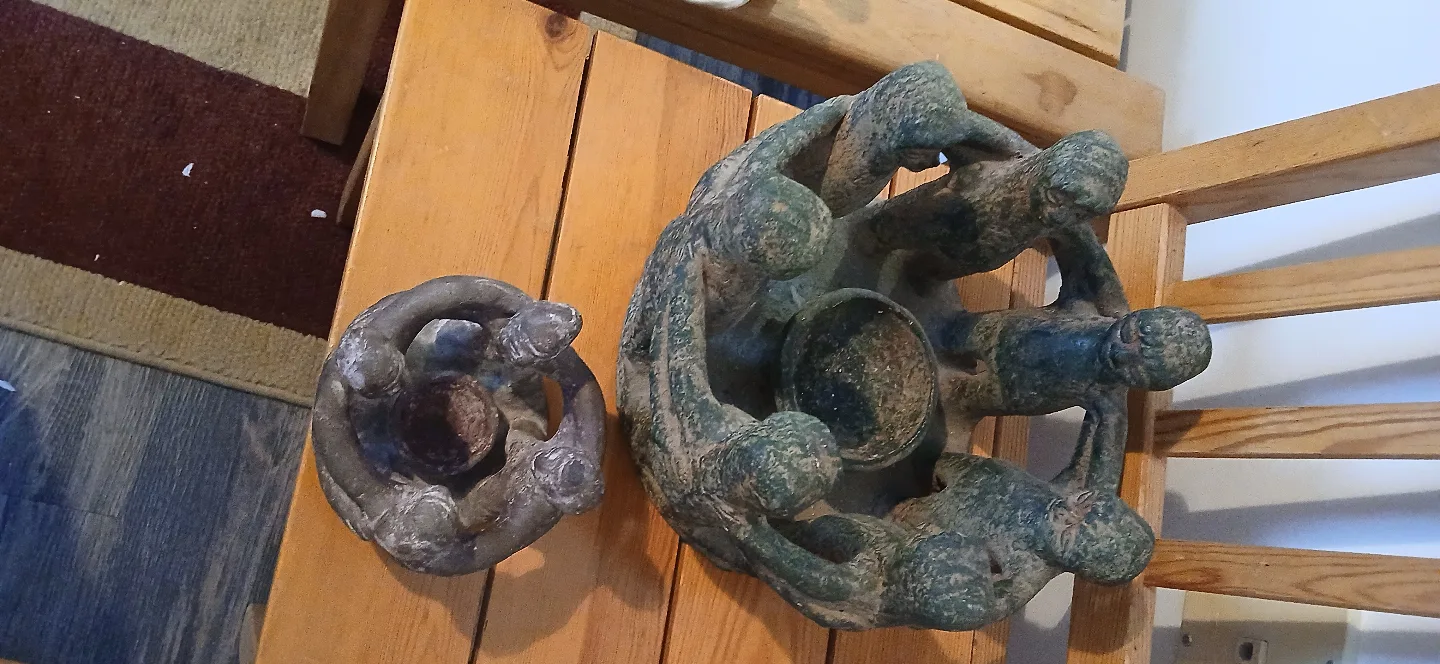 Ceramic Figures Statue candle holders thumbnail
