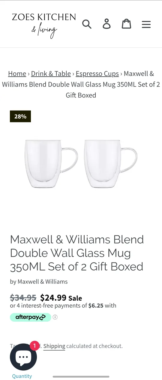 Maxwell & Williams Double Wall Glass Mugs image indicator(2)