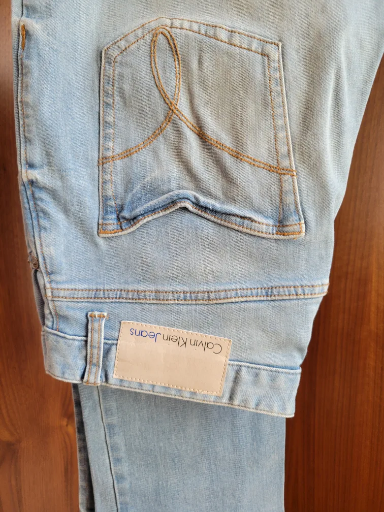 Men's Calvin Klein Light Blue Stone Wash Jeans - 31"x32" image indicator(6)