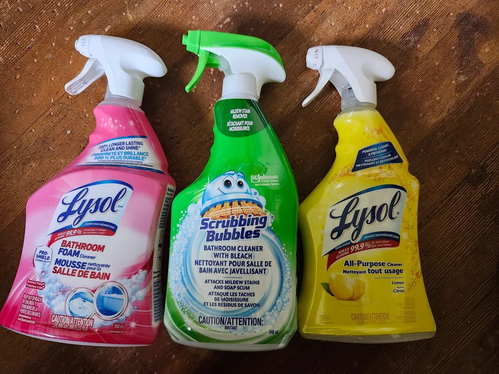 Lysol and Scrubbing Bubbles Cleaning Sprays thumbnail