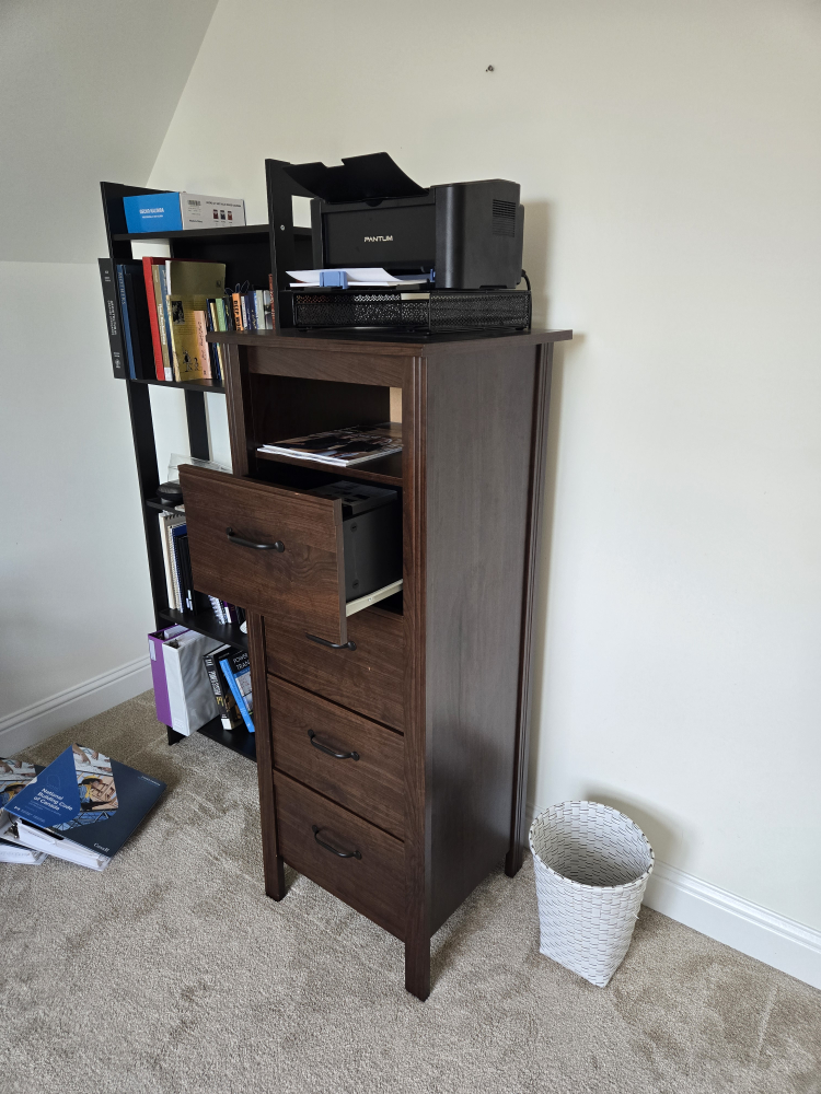 Brown Wooden 4-Drawer Dresser - photo 3