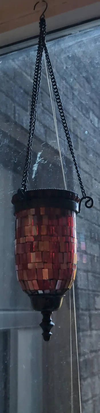 Hanging Red Mosaic Lantern image indicator(4)