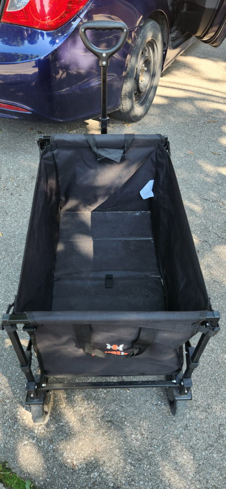 Black Folding Wagon, picnic trolley