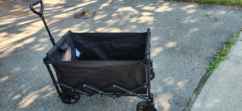 Black Folding Wagon, picnic trolley - photo 2