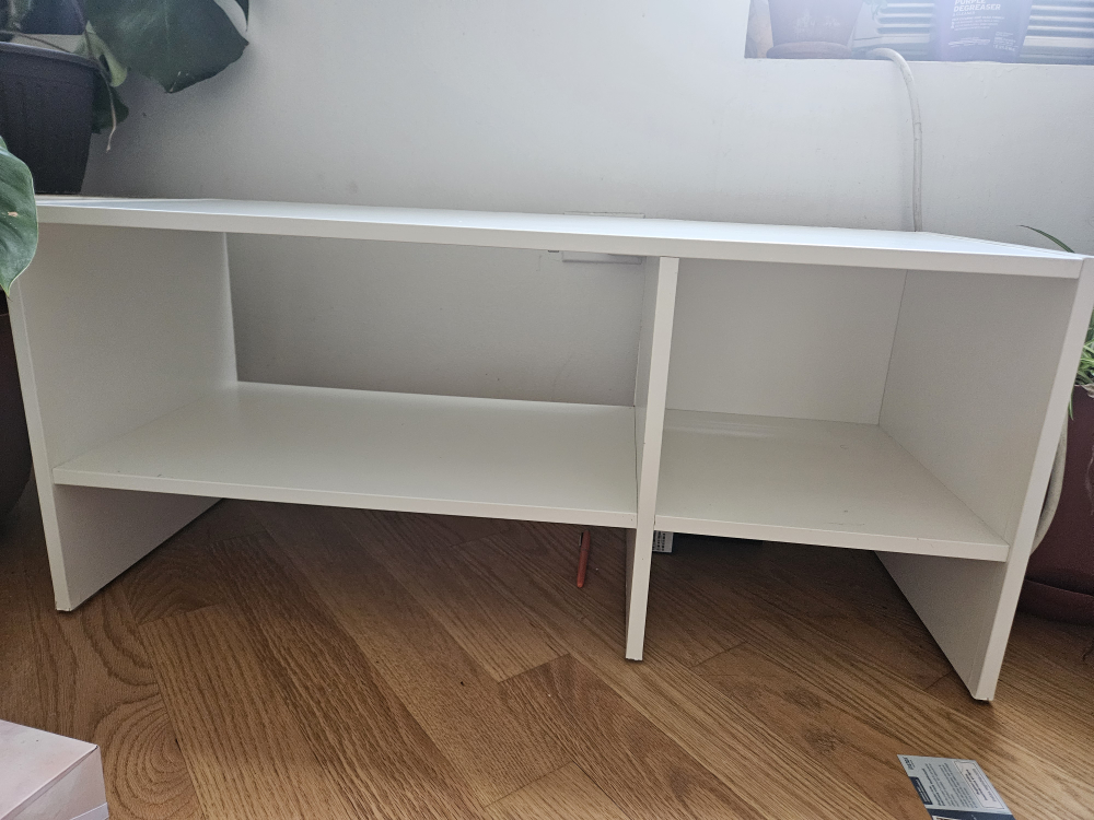 White Shelf with Compartments