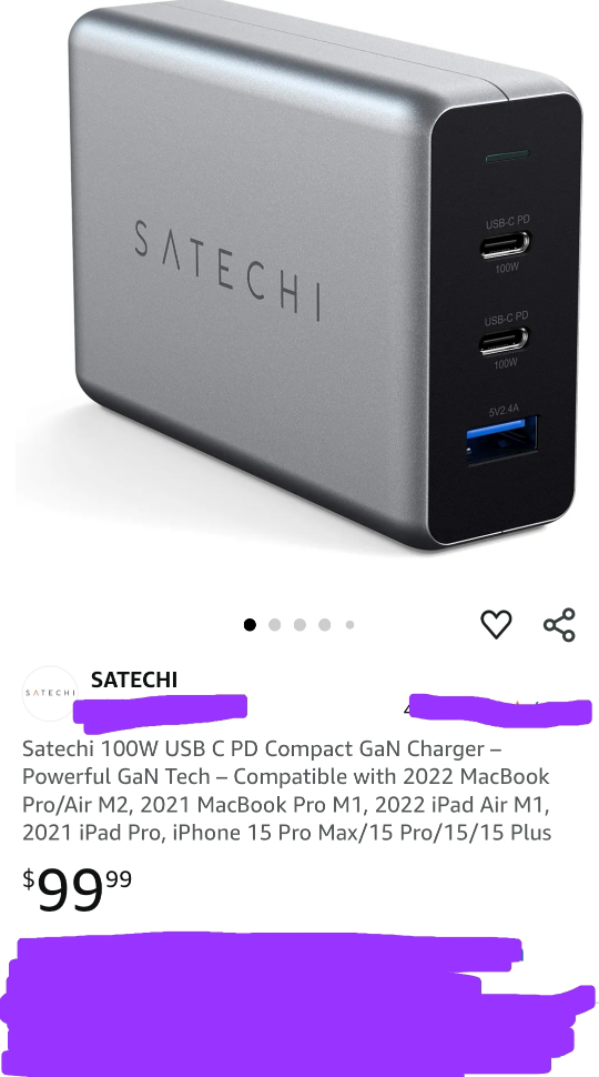 Satechi USB-C PD 100W Charger - photo 2