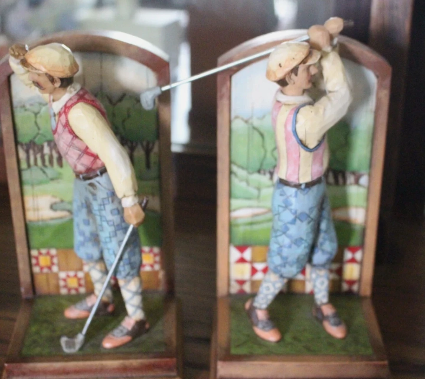 Jim Shore Heartwood Creek Golf Bookends