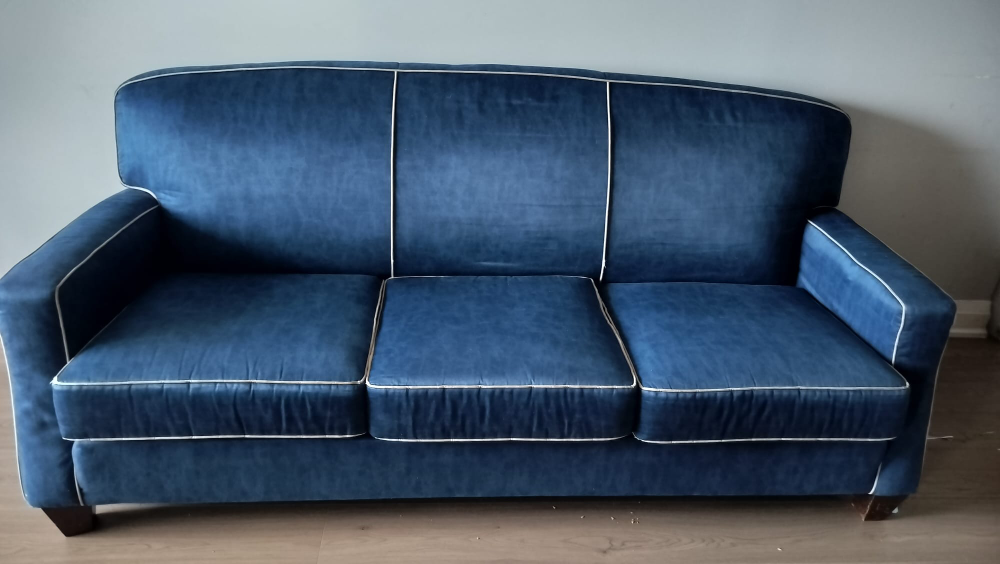Blue Three-Seater Sofa - photo 2