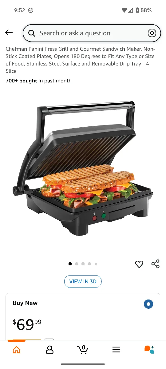 Chefman Panini Press Grill image indicator(5)