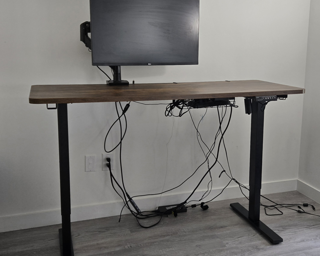 Electric Standing Desk -60x24 Rustic Brown - photo 3