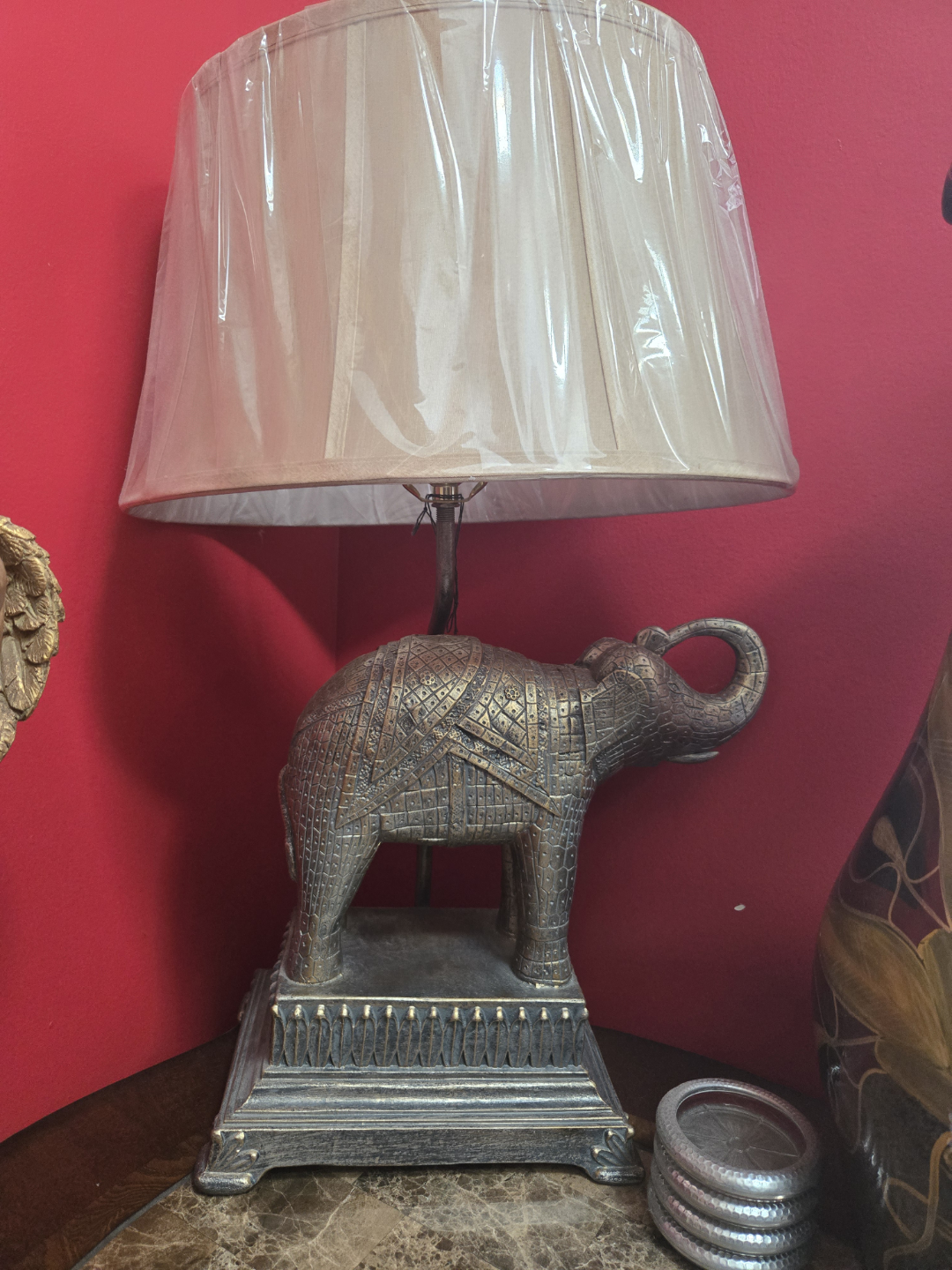 Elephant Lamp with Shade