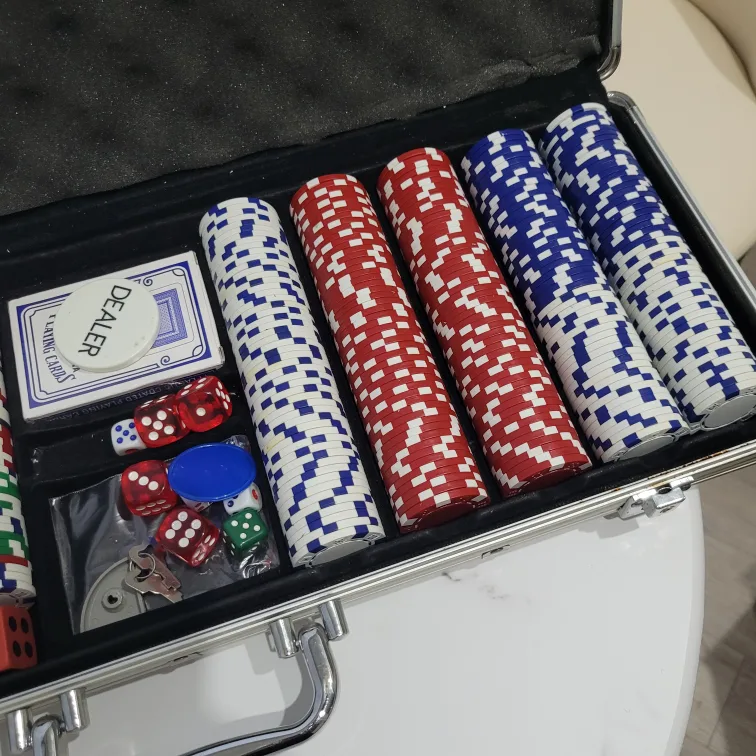 480 Poker chips Set With case image indicator(3)