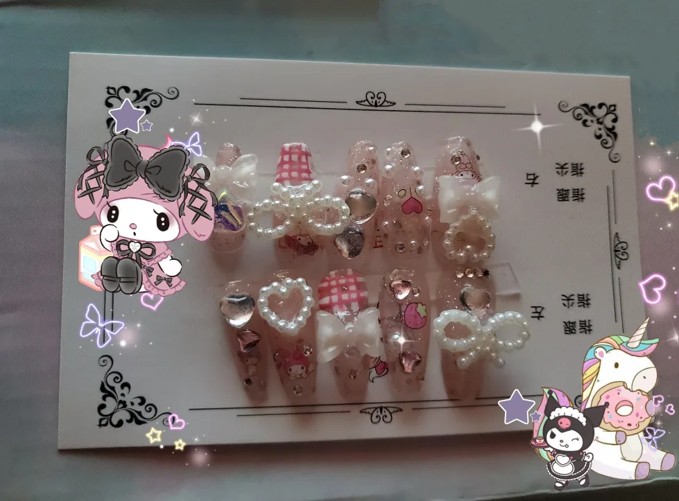 Cute kawaii sanrio press on fake nails image indicator(2)