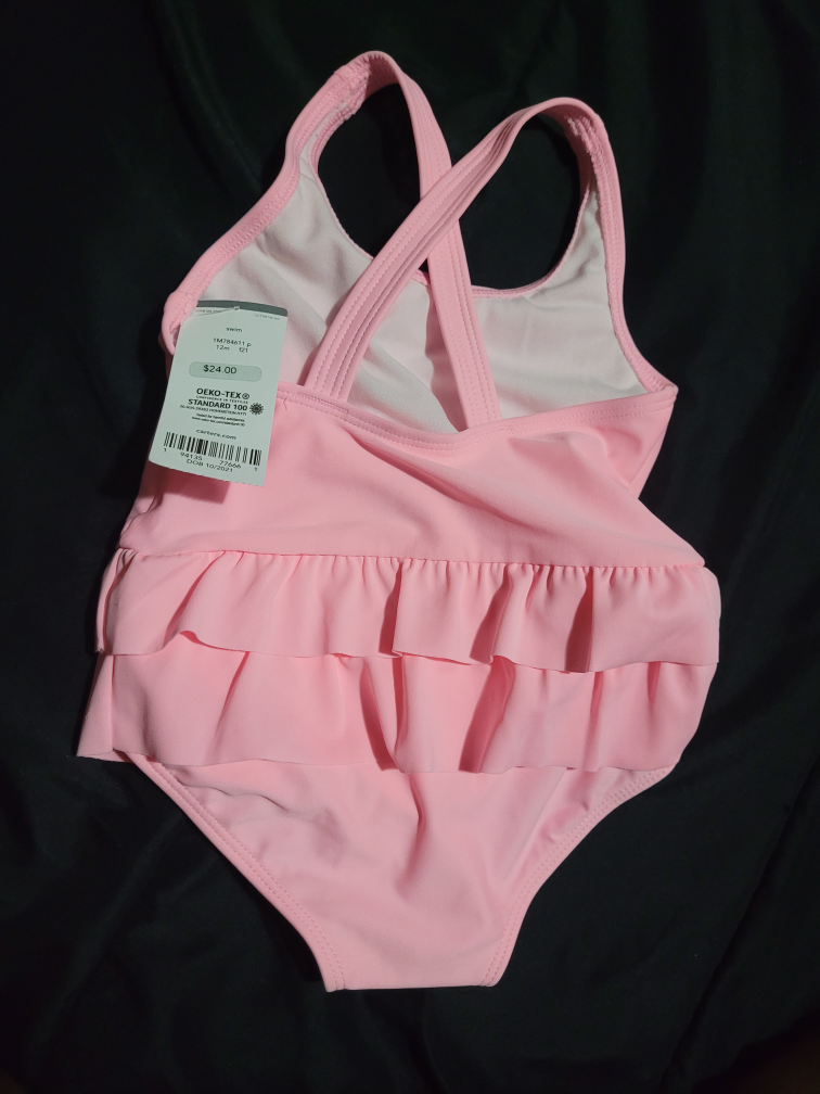 OshKosh B'gosh Pink Swimsuit - Size 12 Months - New - photo 2