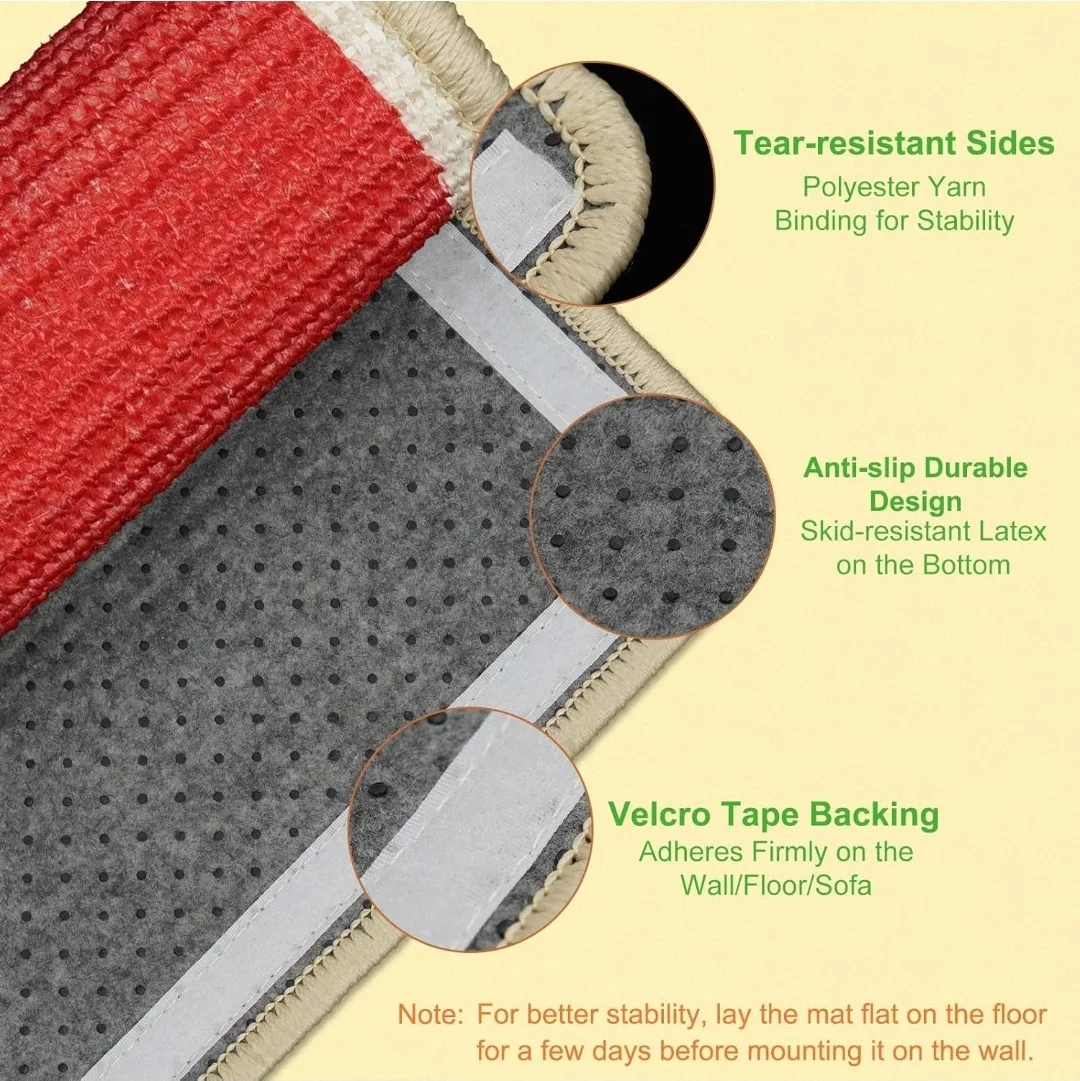 Sisal Cat Scratcher Mat 22"x13" – “Black Cat Rules” image indicator(7)