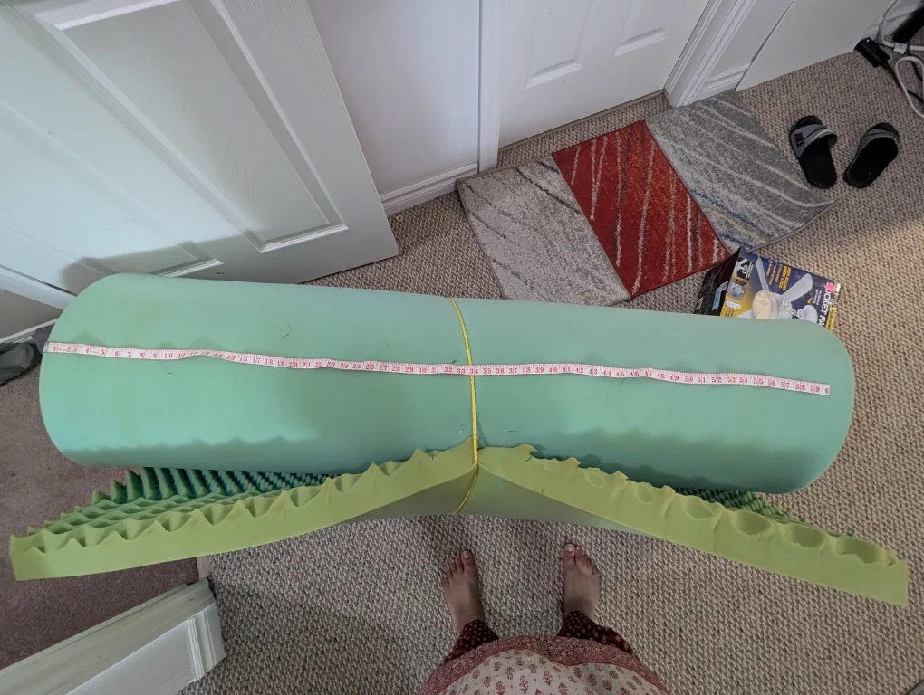 A coustic foam mattress approx 88 inch long and 62 inches wide image indicator(3)