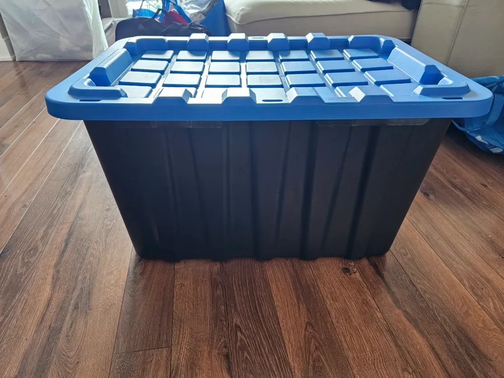 Mastercraft Storage Bin with Lid - Black & Blue image indicator(2)