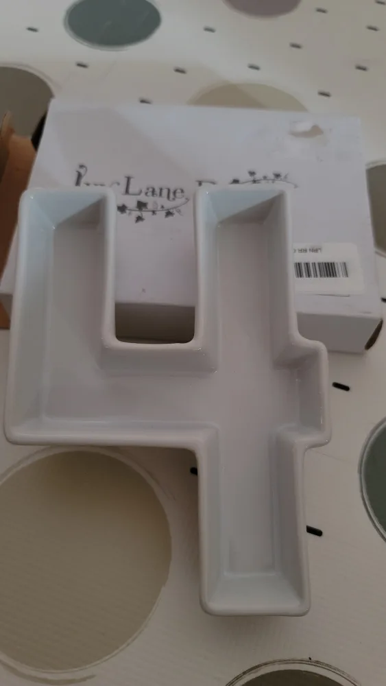 Ivy Lane Design White Ceramic Tray thumbnail