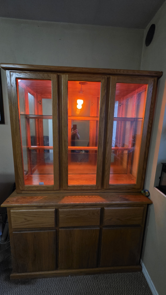 China Cabinet or  Hutch. Decor Cabinet.