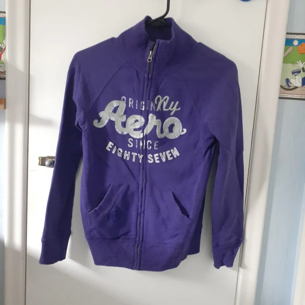 Aeropostale Purple XS Full Zip Jacket thumbnail