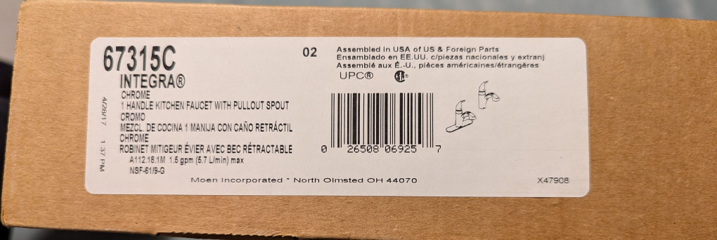 Moen Integra Chrome Kitchen Faucet - NEW - photo 2