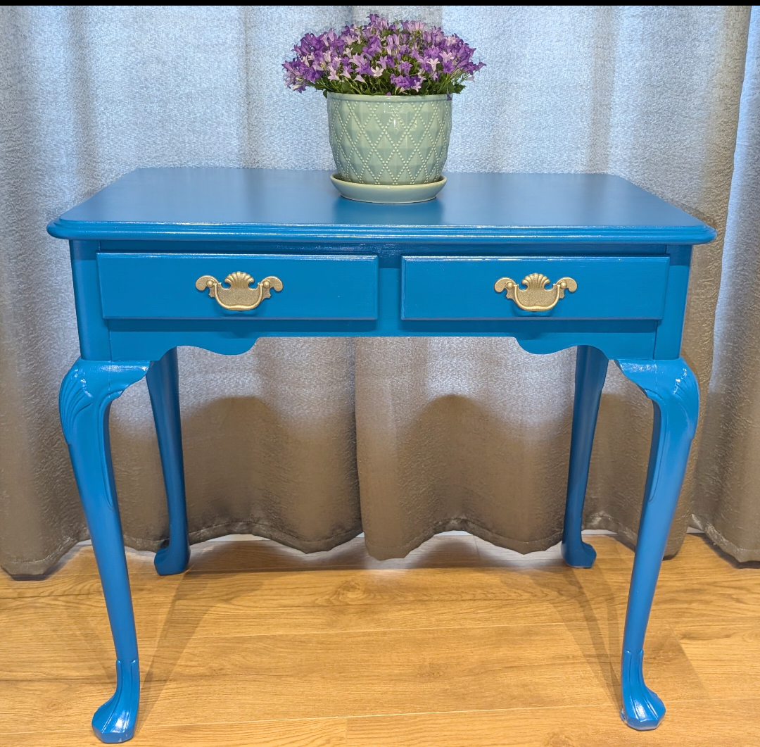 Bright Blue Console Table with Drawers