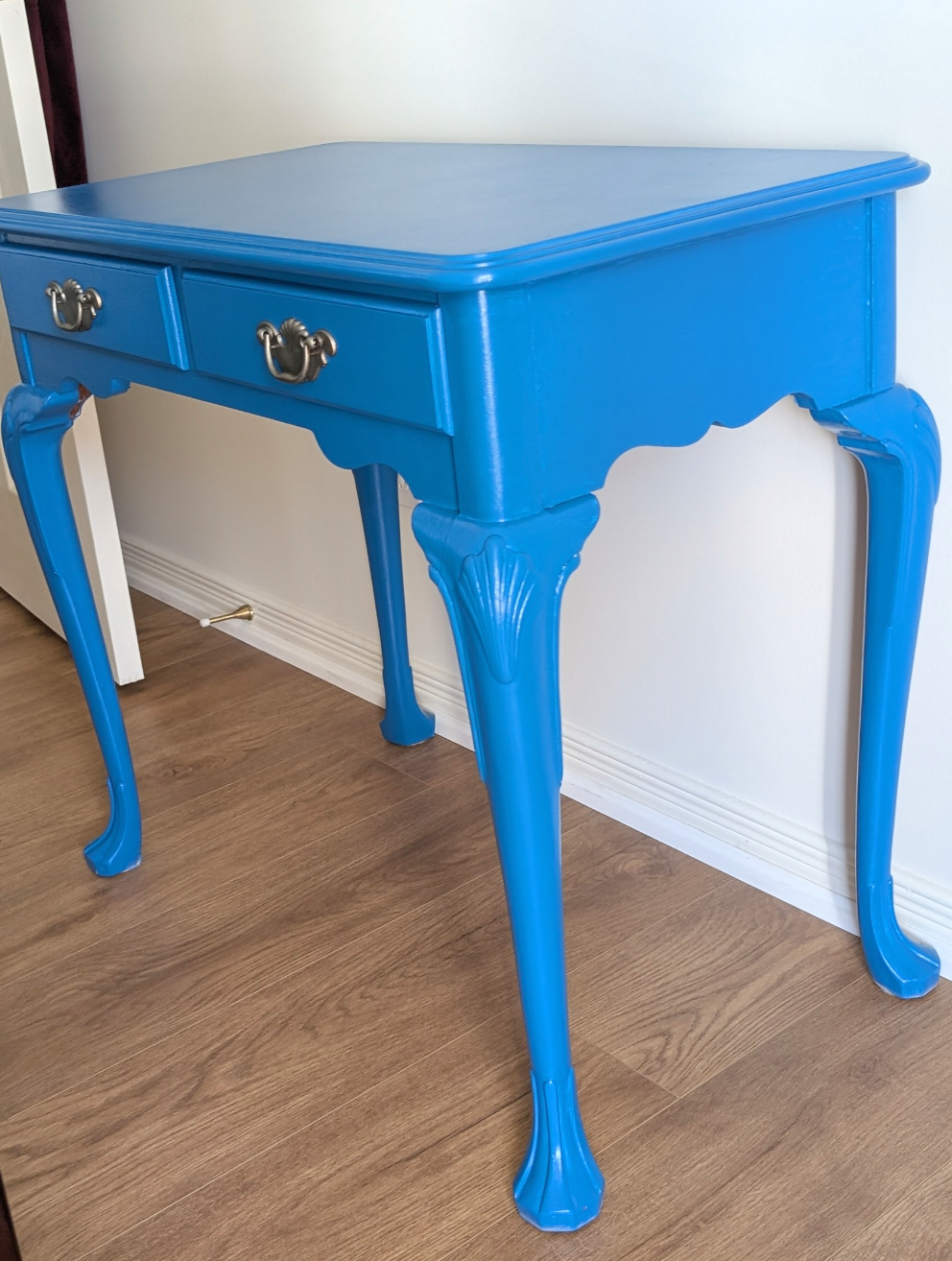 Bright Blue Console Table with Drawers - photo 2