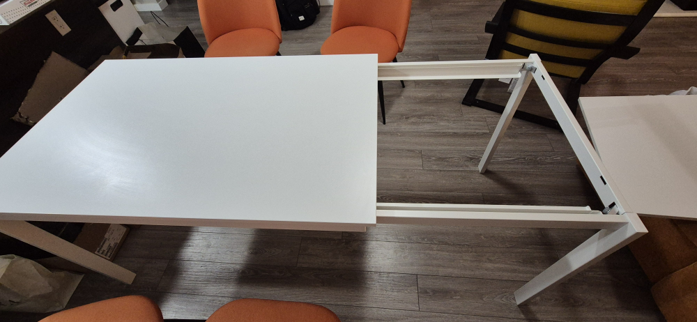 White Extendable Dining Table - photo 2