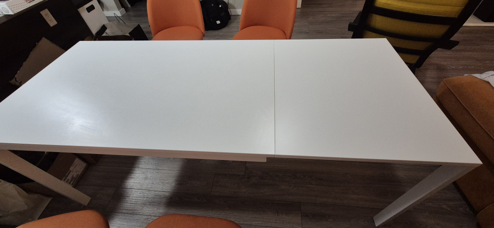 White Extendable Dining Table - photo 3