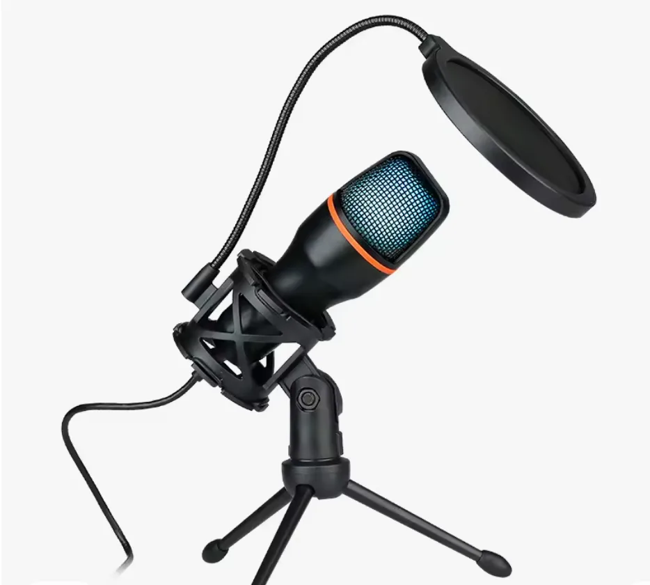 3.5mm USB/RGB Condenser Wired Microphone image indicator(5)