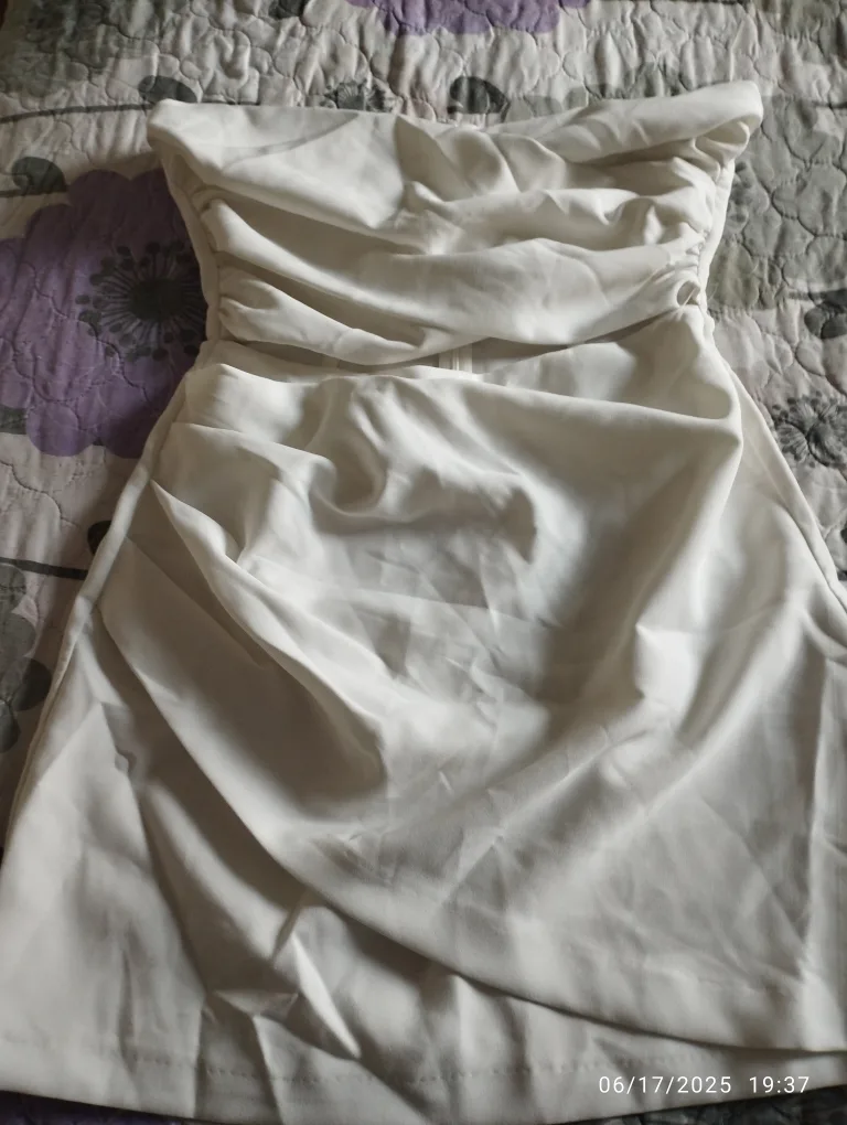 White Ruffled Dress thumbnail