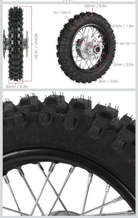 Dirt Bike Rear Wheel thumbnail