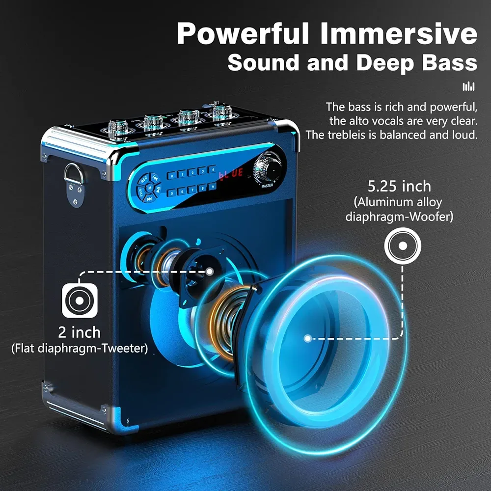 Wireless Karaoke Speaker with Microphone image indicator(2)