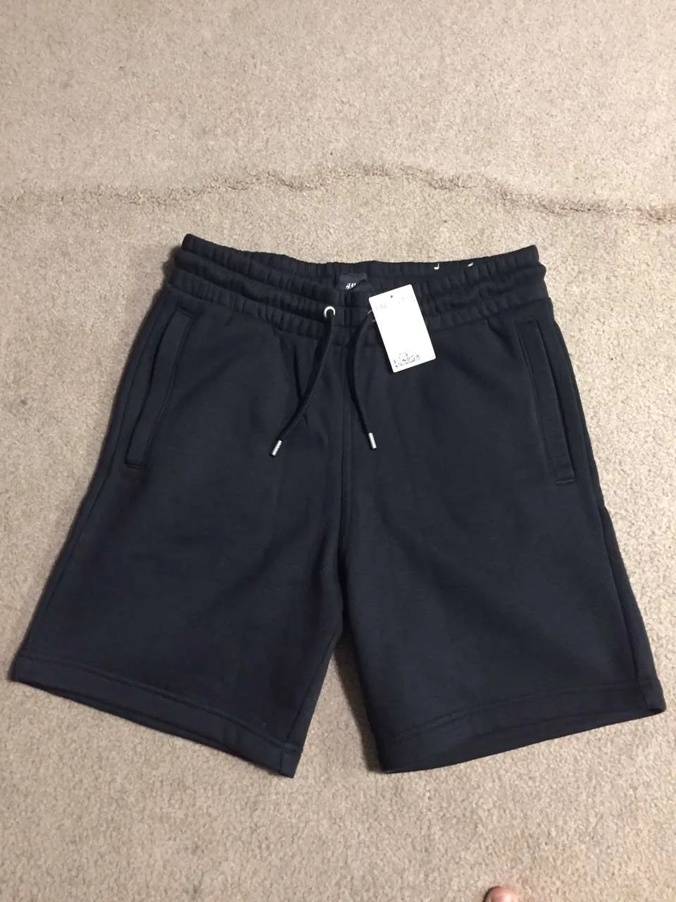 H&M Black Sweat Shorts thumbnail